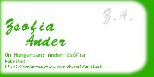 zsofia ander business card
